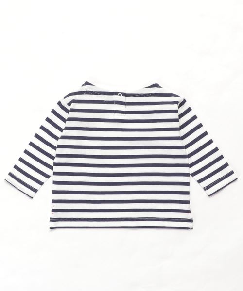 MAKE YOUR DAY（メイクユアデイ）の「【リンクコーデ】ボーダーTシャツ■80～140cm（Tシャツ/カットソー・キッズ・ネイビー/ピンク/サックスブルー・110/120/80/130/140/90/100）」の17枚目の写真