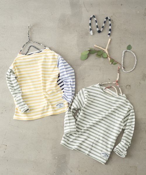 MAKE YOUR DAY（メイクユアデイ）の「【リンクコーデ】ボーダーTシャツ■80～140cm（Tシャツ/カットソー・キッズ・ネイビー/ピンク/サックスブルー・110/120/80/130/140/90/100）」の7枚目の写真