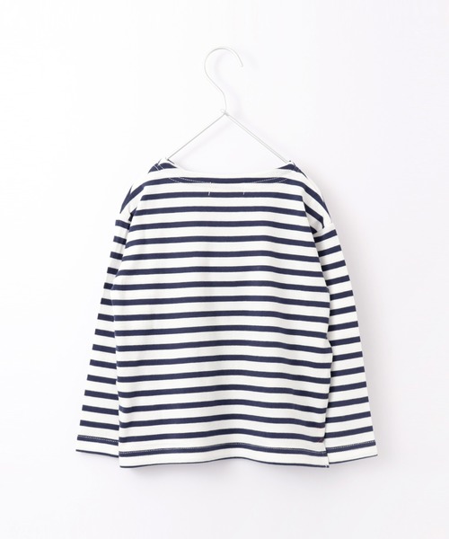 MAKE YOUR DAY（メイクユアデイ）の「【リンクコーデ】ボーダーTシャツ■80～140cm（Tシャツ/カットソー・キッズ・ネイビー/ピンク/サックスブルー・110/120/80/130/140/90/100）」の12枚目の写真