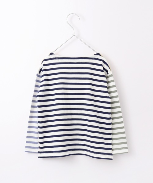 MAKE YOUR DAY（メイクユアデイ）の「【リンクコーデ】ボーダーTシャツ■80～140cm（Tシャツ/カットソー・キッズ・ネイビー/ピンク/サックスブルー・110/120/80/130/140/90/100）」の13枚目の写真