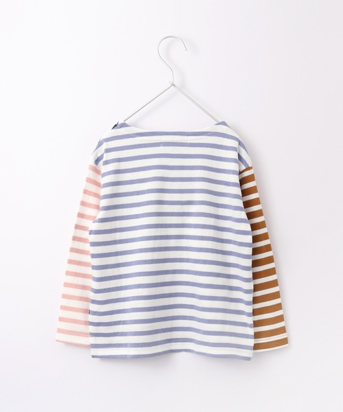 MAKE YOUR DAY（メイクユアデイ）の「【リンクコーデ】ボーダーTシャツ■80～140cm（Tシャツ/カットソー・キッズ・ネイビー/ピンク/サックスブルー・110/120/80/130/140/90/100）」の14枚目の写真