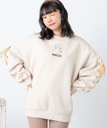 WEGO | WEGO/レースアップガールプリントスウェット(スウェット)