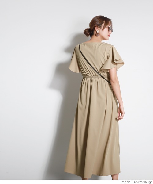 coca（coca）（コカ）の「袖フレアワンピース（ワンピース・レディース・ブラック/ベージュ/グリーン/パープル・ONE SIZE）」の8枚目の写真