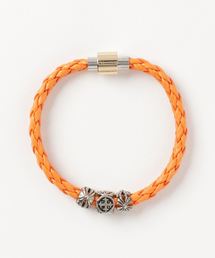 メンズのバングル リストバンド オレンジ 橙色系 レザー