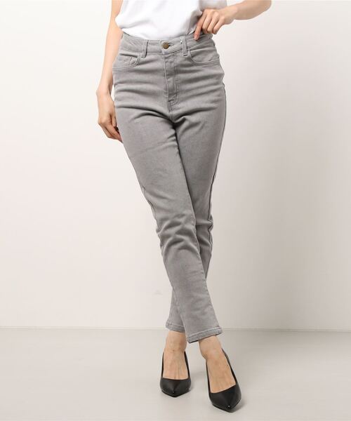 KOBE LETTUCE（コウベレタス）の「ハイライズストレッチデニムパンツ（デニムパンツ・レディース・ブルー/ライトブルー/オフホワイト/ワンウォッシュ/ブルー系その他2/ブルー系その他/グレー/ブラック/ホワイト/ピンク・S/M/XS）」の5枚目の写真