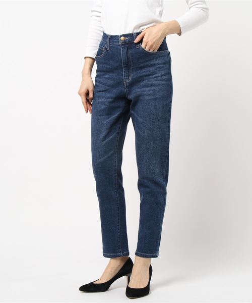 KOBE LETTUCE（コウベレタス）の「ハイライズストレッチデニムパンツ（デニムパンツ・レディース・ブルー/ライトブルー/オフホワイト/ワンウォッシュ/ブルー系その他2/ブルー系その他/グレー/ブラック/ホワイト/ピンク・S/M/XS）」の7枚目の写真