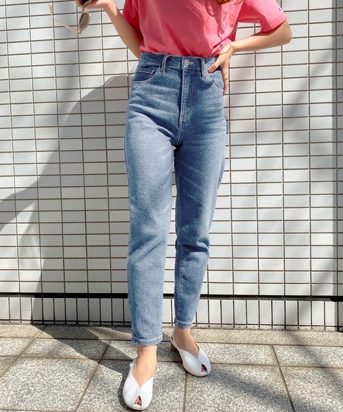 KOBE LETTUCE（コウベレタス）の「ハイライズストレッチデニムパンツ（デニムパンツ・レディース・ブルー/ライトブルー/オフホワイト/ワンウォッシュ/ブルー系その他2/ブルー系その他/グレー/ブラック/ホワイト/ピンク・S/M/XS）」の6枚目の写真