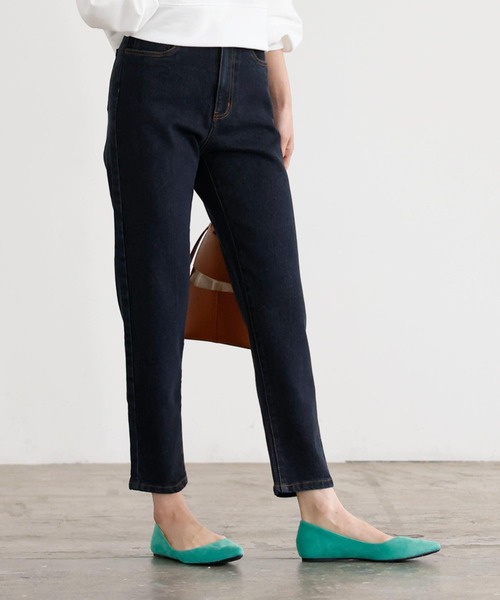 KOBE LETTUCE（コウベレタス）の「ハイライズストレッチデニムパンツ（デニムパンツ・レディース・ブルー/ライトブルー/オフホワイト/ワンウォッシュ/ブルー系その他2/ブルー系その他/グレー/ブラック/ホワイト/ピンク・S/M/XS）」の4枚目の写真