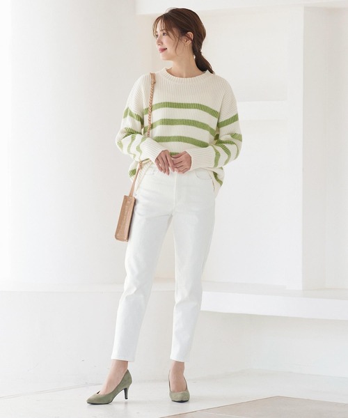 KOBE LETTUCE（コウベレタス）の「ハイライズストレッチデニムパンツ（デニムパンツ・レディース・ブルー/ライトブルー/オフホワイト/ワンウォッシュ/ブルー系その他2/ブルー系その他/グレー/ブラック/ホワイト/ピンク・S/M/XS）」の11枚目の写真