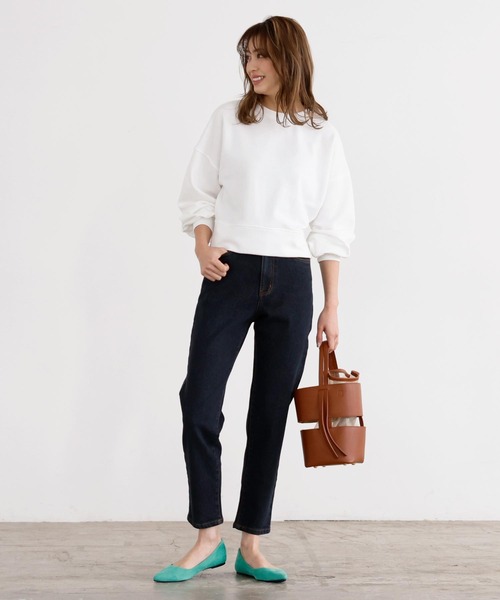 KOBE LETTUCE（コウベレタス）の「ハイライズストレッチデニムパンツ（デニムパンツ・レディース・ブルー/ライトブルー/オフホワイト/ワンウォッシュ/ブルー系その他2/ブルー系その他/グレー/ブラック/ホワイト/ピンク・S/M/XS）」の13枚目の写真