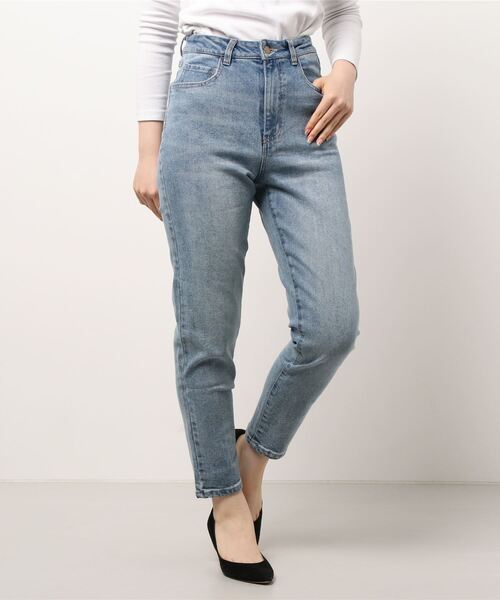 KOBE LETTUCE（コウベレタス）の「ハイライズストレッチデニムパンツ（デニムパンツ・レディース・ブルー/ライトブルー/オフホワイト/ワンウォッシュ/ブルー系その他2/ブルー系その他/グレー/ブラック/ホワイト/ピンク・S/M/XS）」の16枚目の写真