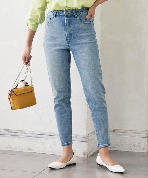 KOBE LETTUCE（コウベレタス）の「ハイライズストレッチデニムパンツ（デニムパンツ・レディース・ブルー/ライトブルー/オフホワイト/ワンウォッシュ/ブルー系その他2/ブルー系その他/グレー/ブラック/ホワイト/ピンク・S/M/XS）」の22枚目の写真