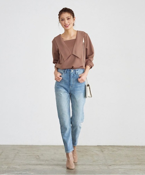 KOBE LETTUCE（コウベレタス）の「ハイライズストレッチデニムパンツ（デニムパンツ・レディース・ブルー/ライトブルー/オフホワイト/ワンウォッシュ/ブルー系その他2/ブルー系その他/グレー/ブラック/ホワイト/ピンク・S/M/XS）」の21枚目の写真