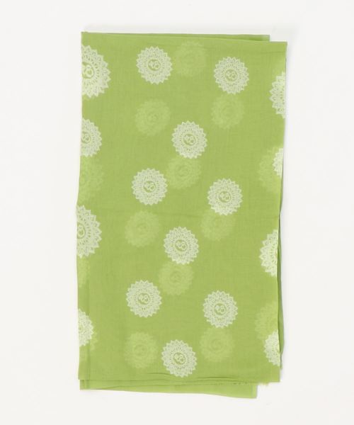 チャイハネ（チャイハネ）の「【チャイハネ】オームプリントガーゼストール（ストール/ショール・レディース・ホワイト/ブラック/ターコイズブルー/グリーン/パープル・FREE）」の3枚目の写真