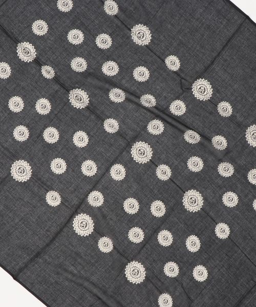 チャイハネ（チャイハネ）の「【チャイハネ】オームプリントガーゼストール（ストール/ショール・レディース・ホワイト/ブラック/ターコイズブルー/グリーン/パープル・FREE）」の6枚目の写真