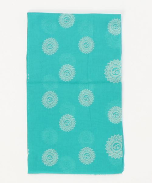 チャイハネ（チャイハネ）の「【チャイハネ】オームプリントガーゼストール（ストール/ショール・レディース・ホワイト/ブラック/ターコイズブルー/グリーン/パープル・FREE）」の8枚目の写真