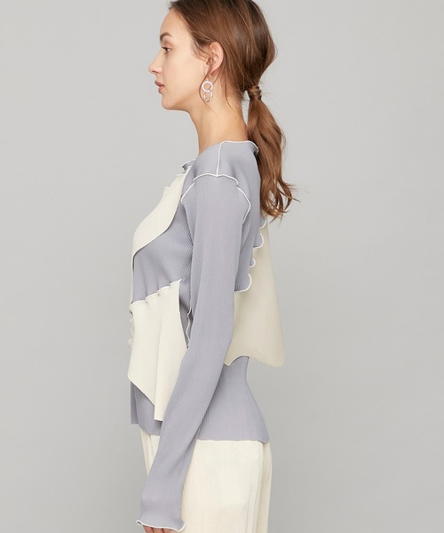 kotohayokozawa(コトハヨコザワ)の「【kotohayokozawa(コトハヨコザワ)】ロングスリーブクルーネックトップス TDKT-P05(Tシャツ/カットソー・レディース・ブラック/ホワイト/ベージュ/グレー・FREE)」の13枚目の写真