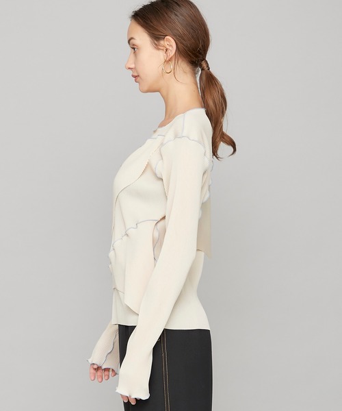 kotohayokozawa(コトハヨコザワ)の「【kotohayokozawa(コトハヨコザワ)】ロングスリーブクルーネックトップス TDKT-P05(Tシャツ/カットソー・レディース・ブラック/ホワイト/ベージュ/グレー・FREE)」の15枚目の写真