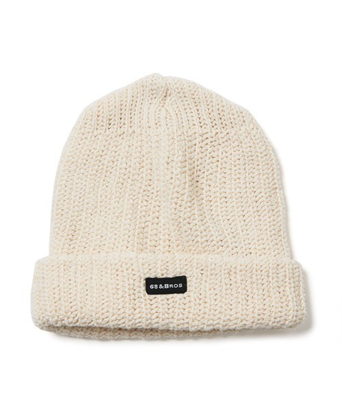 68&brothers（シックスティエイトアンドブラザーズ）の「Cotton Bob Cap（ニットキャップ/ビーニー・メンズ・イエロー/レッド/ホワイト/ブラック/パープル/ネイビー/ナチュラル・FREE）」の4枚目の写真