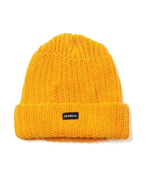 68&brothers（シックスティエイトアンドブラザーズ）の「Cotton Bob Cap（ニットキャップ/ビーニー・メンズ・イエロー/レッド/ホワイト/ブラック/パープル/ネイビー/ナチュラル・FREE）」の7枚目の写真