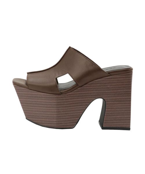 EMODA(エモダ)の「カッティングハイバルキーヒール(サンダル・レディース・ブラック/ベージュ/ブラウン・SMALL/MEDIUM/LARGE)」の21枚目の写真