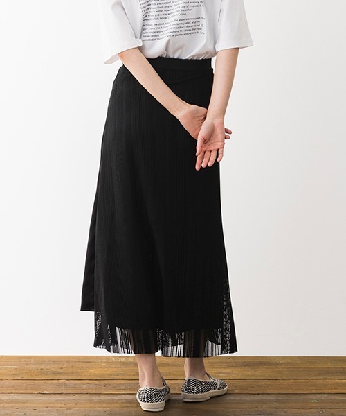TOPKAPI(トプカピ)の「【Water Lilly ウォーター リリィ】 ミルパラッセル ベルトラップスカート(スカート・レディース・ブラック/カーキ・FREE)」の12枚目の写真