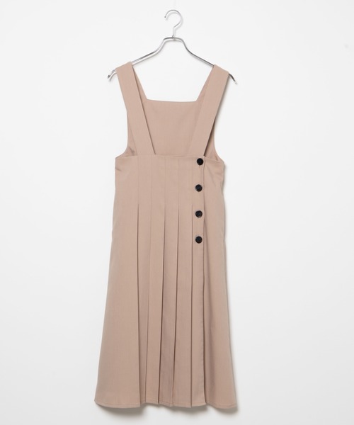 WEGO(ウィゴー)の「WEGO/2wayプリーツジャンスカ(ジャンパースカート・レディース・サックスブルー/ベージュ・FREE)」の17枚目の写真