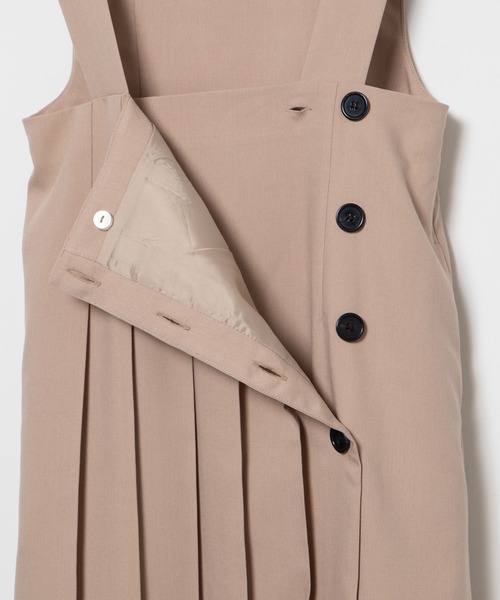 WEGO(ウィゴー)の「WEGO/2wayプリーツジャンスカ(ジャンパースカート・レディース・サックスブルー/ベージュ・FREE)」の14枚目の写真