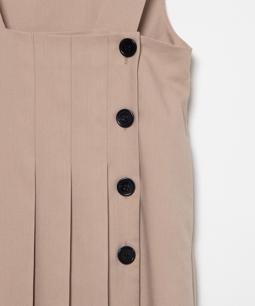 WEGO(ウィゴー)の「WEGO/2wayプリーツジャンスカ(ジャンパースカート・レディース・サックスブルー/ベージュ・FREE)」の12枚目の写真