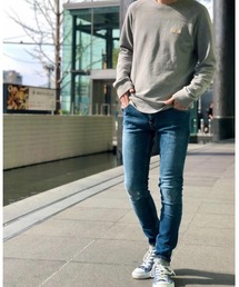 Nudie Jeans（ヌーディージーンズ）の「Skinny Lin Ian Replica Selvage スキニーリン タイトスリムストレート ジーンズ(レングス30)（デニムパンツ・メンズ）」