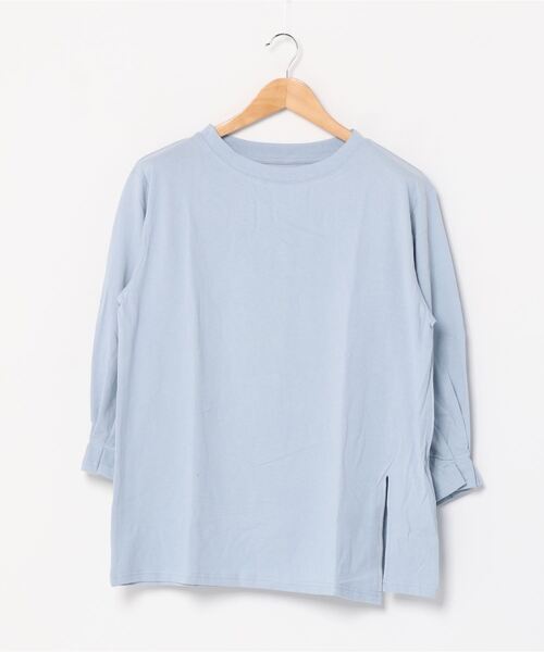SMILE ORCHID（スマイルオーキッド）の「タックスリーブスリット入りカットソー（Tシャツ/カットソー・レディース・ホワイト/ベージュ/グレー/ブルー/ホワイト系その他/ブラウン系その他・FREE/M/L）」の6枚目の写真