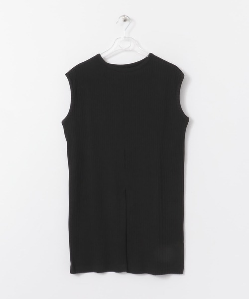 LAATO（ラート）の「RIB NO-SLEEVE  TANK（タンクトップ・レディース・ブラック/パープル/オフホワイト・FREE）」の5枚目の写真