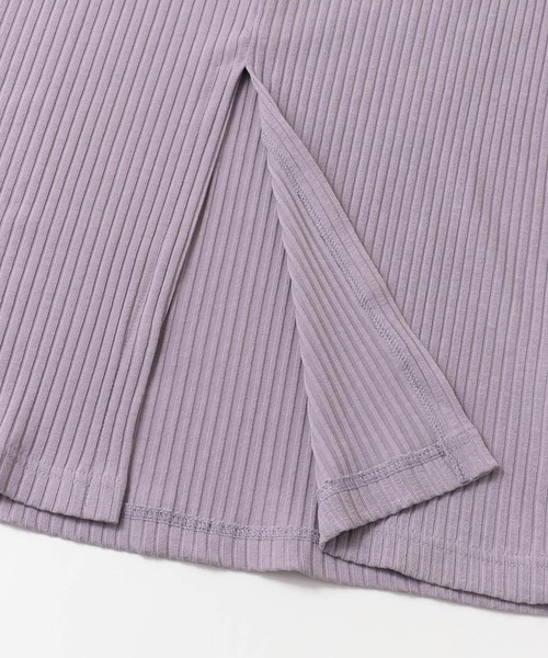 LAATO（ラート）の「RIB NO-SLEEVE  TANK（タンクトップ・レディース・ブラック/パープル/オフホワイト・FREE）」の8枚目の写真