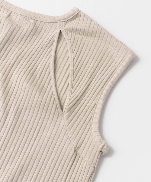 LAATO（ラート）の「RIB NO-SLEEVE  TANK（タンクトップ・レディース・ブラック/パープル/オフホワイト・FREE）」の13枚目の写真