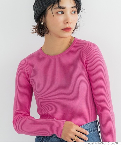 coca（coca）（コカ）の「クルーネックニット（ニット/セーター・レディース・ブラック/ベージュ/アイボリー/グレー系その他/レッド/ネイビー/グレー/ピンク・ONE SIZE）」の20枚目の写真