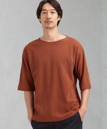 green label relaxing | SC ガーター ボートネック 5分袖 Tシャツ カットソー(Tシャツ/カットソー)