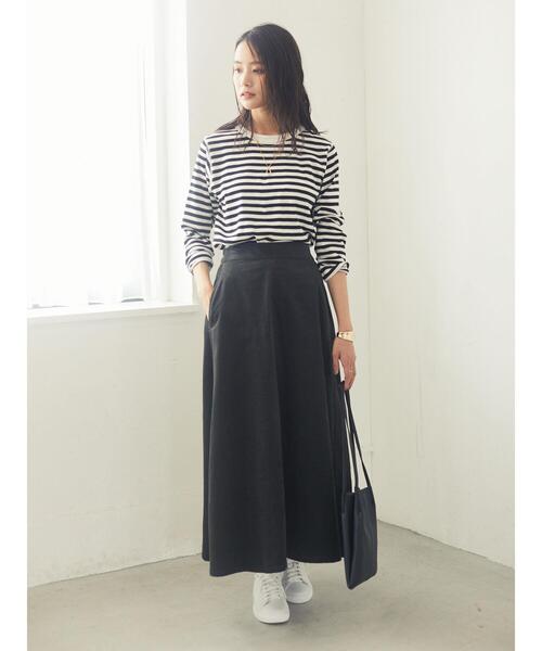 CRAFT STANDARD BOUTIQUE(クラフトスタンダードブティック)の「コールテンフレアスカート●(スカート・レディース・チャコールグレー/ベージュ/アイボリー・M/L)」の6枚目の写真