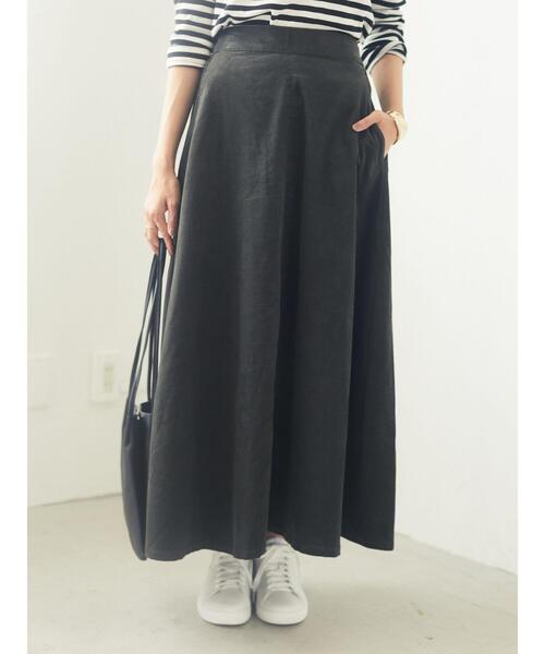 CRAFT STANDARD BOUTIQUE(クラフトスタンダードブティック)の「コールテンフレアスカート●(スカート・レディース・チャコールグレー/ベージュ/アイボリー・M/L)」の8枚目の写真