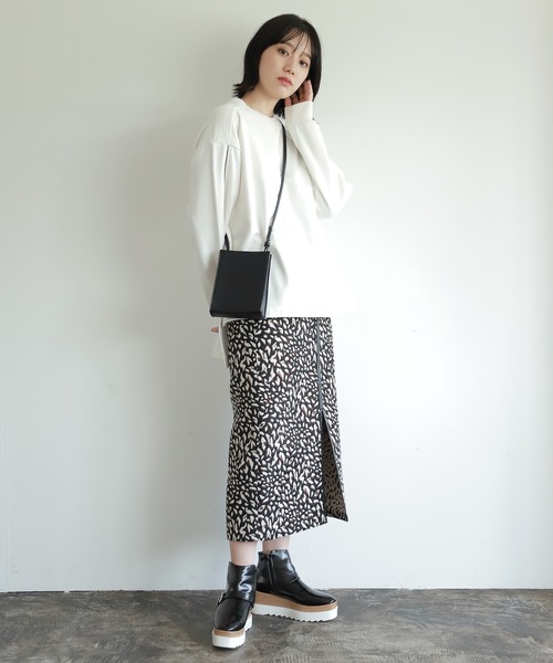 PAGEBOY（ページボーイ）の「レオパードジャガードナロースカート（スカート・レディース・オフホワイト/ブラック/ブラウン系その他・SMALL/MEDIUM）」の10枚目の写真