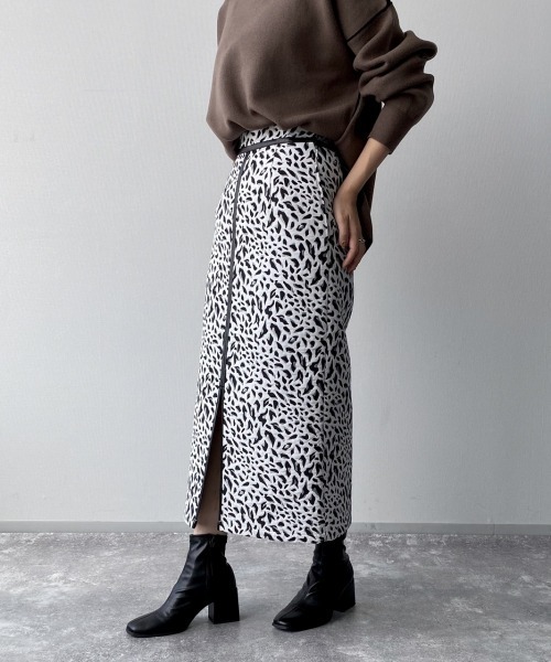 セール】レオパードジャガードナロースカート（スカート）｜PAGEBOY