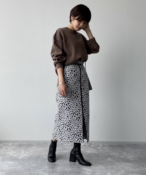 PAGEBOY（ページボーイ）の「レオパードジャガードナロースカート（スカート・レディース・オフホワイト/ブラック/ブラウン系その他・SMALL/MEDIUM）」の20枚目の写真
