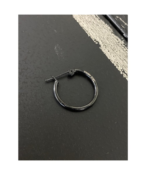 Pledge（プレッジ）の「/Pledge（プレッジ）/フープ ピアス（ソロ）（ピアス（片耳用）・メンズ・ブラック/シルバー/ゴールド・FREE）」の2枚目の写真