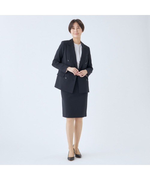 新品未使用タグ付き ネイビージレセットアップ AOYAMA 【洋服の青山】セットアップ可能 ジャケット レディース