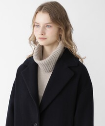 BLUELABEL CRESTBRIGE バルキーモッサチェスターコート　黒 BLUE LABEL CRESTBRIDGE（ブルーレーベルクレストブリッジ）の
