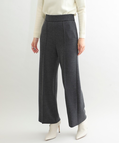 WRAPINKNOT(ラッピンノット)の「【WRAPINKNOT(ラッピンノット)】《STUDIOUS別注》シームレスニットパンツ/セットアップ(その他パンツ・レディース・グレー/ブラック/ベージュ/レッド・0/1)」の3枚目の写真