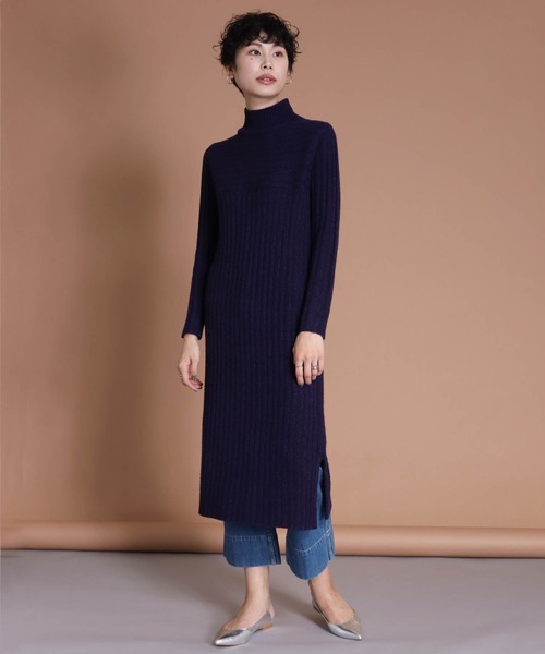セール The リブ切替ハイネック長袖ニットワンピース ワンピース ワンピース Tite In The Tite Store ティテ インザ ストア のファッション