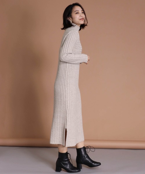 リブ切替ハイネック長袖ニットワンピース ワンピース ストア のワンピース リブ切替ハイネック長袖ニットワンピース をセール価格で購入できます Tite The ストア のファッション Store ティテ インザ In セール In Tite Store ティテ 喜ば