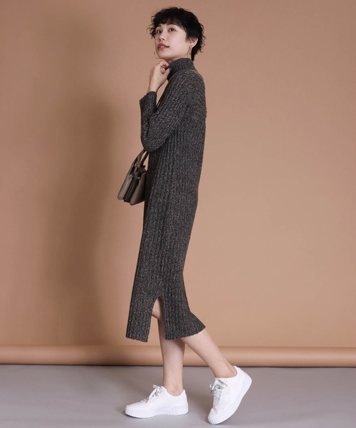 リブ切替ハイネック長袖ニットワンピース ワンピース ストア のワンピース リブ切替ハイネック長袖ニットワンピース をセール価格で購入できます Tite The ストア のファッション Store ティテ インザ In セール In Tite Store ティテ 喜ば
