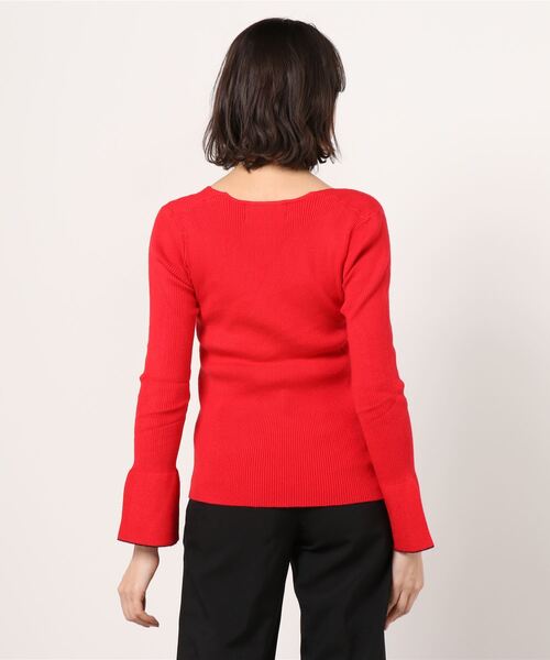 atmos pink（アトモスピンク）の「Sustainable atmos pink / フロントクロスフレアスリーブニット（ニット/セーター・レディース・その他・S/M）」の3枚目の写真