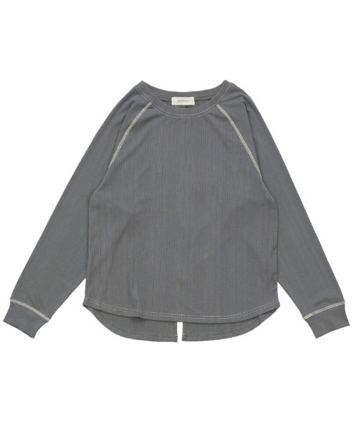 select MOCA(セレクトモカ)の「2021 SS ランダムリブバックスリットリンキングラグラントップス(Tシャツ/カットソー・レディース・ブルー/アイボリー/ブラック・FREE)」の10枚目の写真